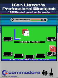 Ken Uston's Professional Blackjack Commodore 64 US box art
